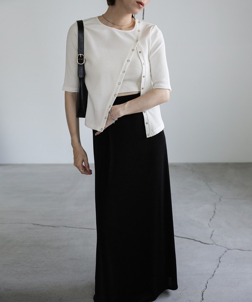 「select MOCA」 半袖カットソー MEDIUM ブラック レディース