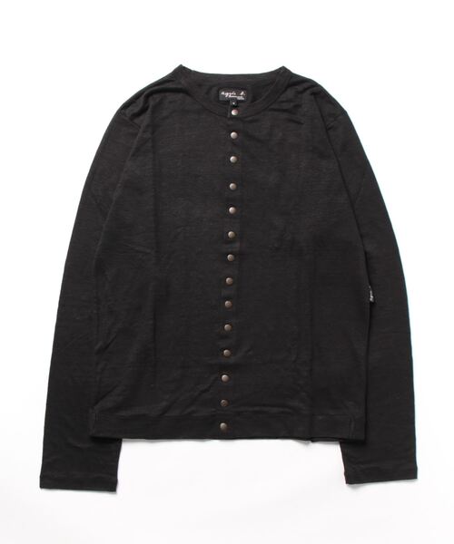 [専用] agnès b. homme ブラック カーディガン サイズ3 agnes b. 「agnes b.」 カーディガン 3 ブラック メンズ