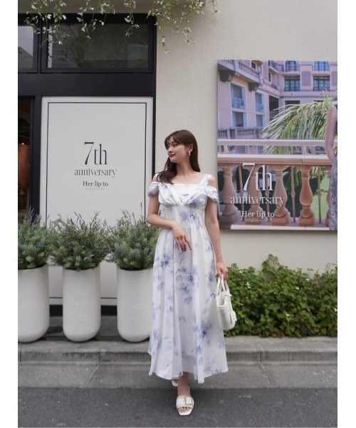 Her lip to ワンピース Amboise Gathered Flare Dress : ZOZOTOWN