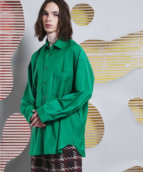MAISON SPECIAL 「MAISON SPECIAL」 長袖シャツ 1 グリーン