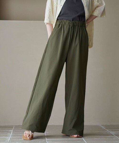 美品　ROBE de PEAU バルーンパンツ WWO 甘織デニムのバルーンパンツ 8115048｜ナチュラル