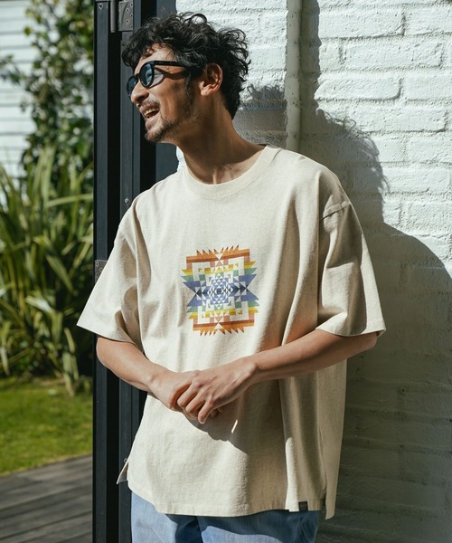「PENDLETON」 半袖Tシャツ MEDIUM ライトグリーン メンズ
