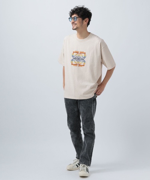 「PENDLETON」 半袖Tシャツ MEDIUM ライトグリーン メンズ