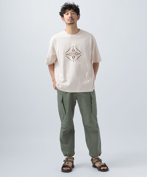 「PENDLETON」 半袖Tシャツ MEDIUM ライトグリーン メンズ
