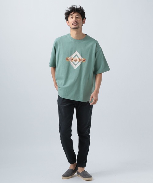 「PENDLETON」 半袖Tシャツ MEDIUM ライトグリーン メンズ