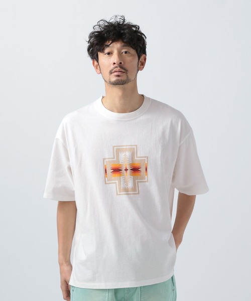 「PENDLETON」 半袖Tシャツ MEDIUM ライトグリーン メンズ