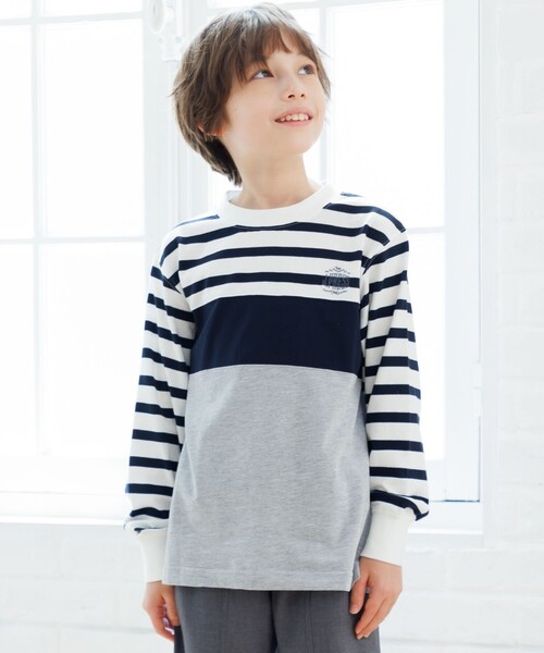 J.PRESS（J.プレス） tシャツ 「140-170cm」ボーダーミックス