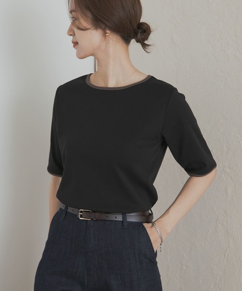 tシャツ 5分袖リンガーTシャツ レディース