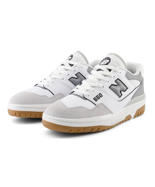 [New Balance] low cut спортивные туфли 23.5cm белый × зеленый мужской 