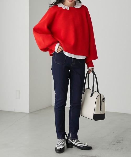 「BONLECILL」 デニムパンツ L ブラック レディース
