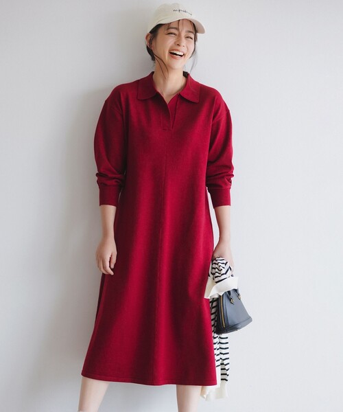 組曲（KUMIKYOKU） ワンピース スキッパーニット ワンピース