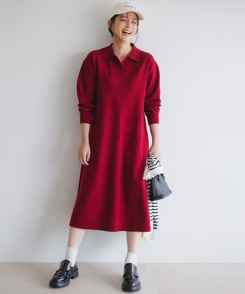 組曲（KUMIKYOKU） ワンピース スキッパーニット ワンピース