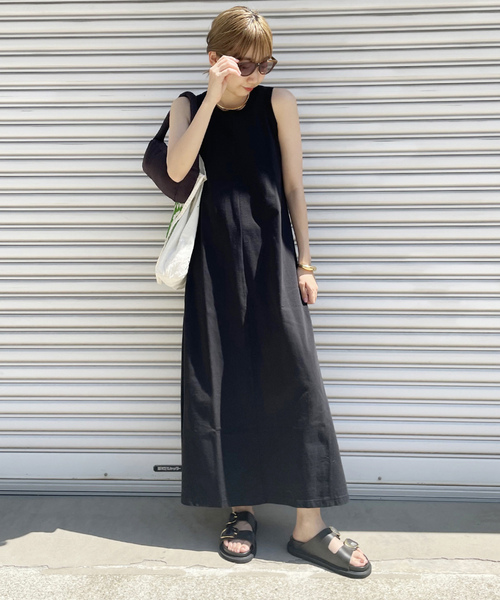 Plage プラージュ ワンピース 36 ブラック レディース plage（プラージュ） ノースリーブワンピース 36 ブラック レディース