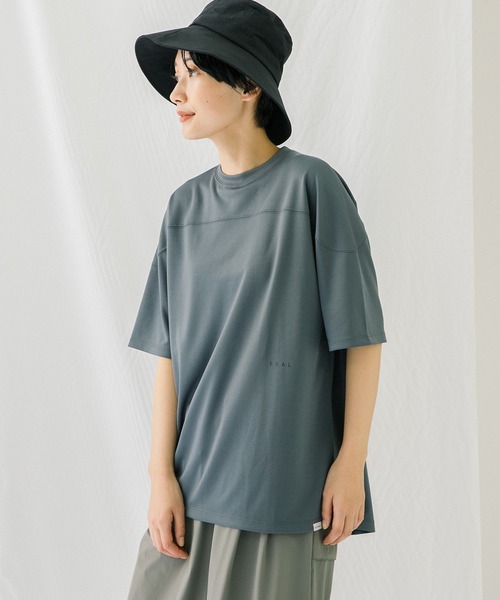 「EKAL」 半袖Tシャツ FREE チャコールグレー レディース_画像4