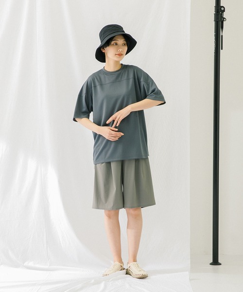 「EKAL」 半袖Tシャツ FREE チャコールグレー レディース_画像6