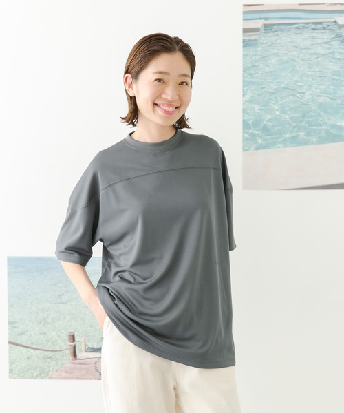 「EKAL」 半袖Tシャツ FREE チャコールグレー レディース_画像8