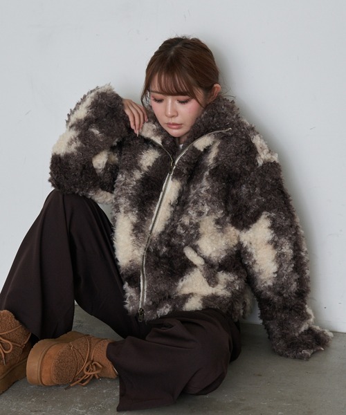 Ray Cassin（レイカズン） ブルゾン アウター ボアジップブルゾン