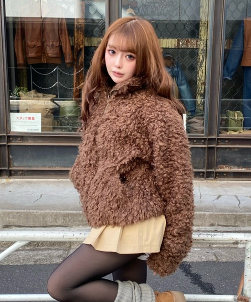 Ray Cassin（レイカズン） ブルゾン アウター ボアジップブルゾン