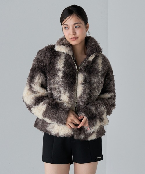 Ray Cassin（レイカズン） ブルゾン アウター ボアジップブルゾン