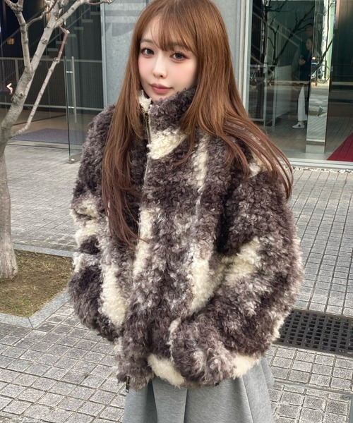 Ray Cassin（レイカズン） ブルゾン アウター ボアジップブルゾン