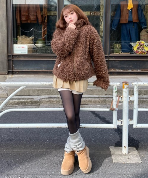 rosymonster ポップコーンブルゾン Ray Cassin（レイカズン） ブルゾン アウター ボアジップブルゾン