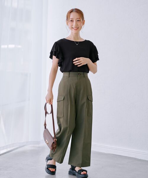 COHINA（コヒナ） カーゴパンツ ワイドストレートカーゴパンツ 「低