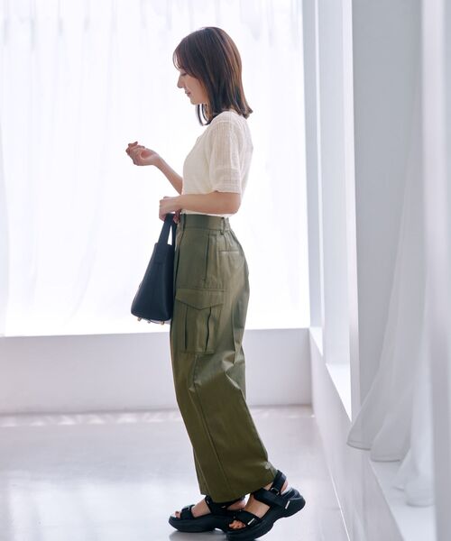 COHINA（コヒナ） カーゴパンツ ワイドストレートカーゴパンツ 「低