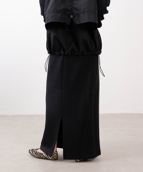 emesuelee スカート 「セットアップ対応」ダンボール素材 シンプル