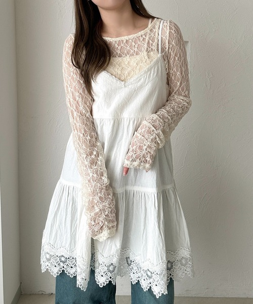 「apres jour clair」 キャミソールブラウス X-LARGE オフホワイト レディース_画像9