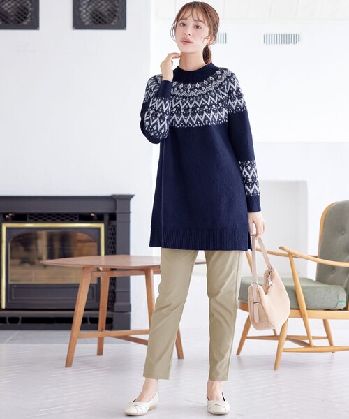 Tiaclasse ニット セーター ヤクタッチ求心JQチュニック レディース