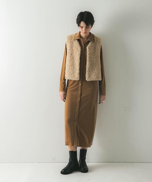 URBAN RESEARCH（アーバンリサーチ） ワンピース ベロアシャツカラー