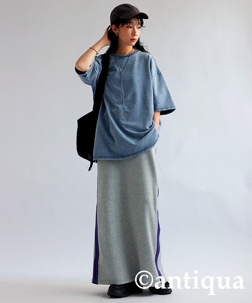 「antiqua」 半袖Tシャツ ONESIZE ブラック レディース_画像5