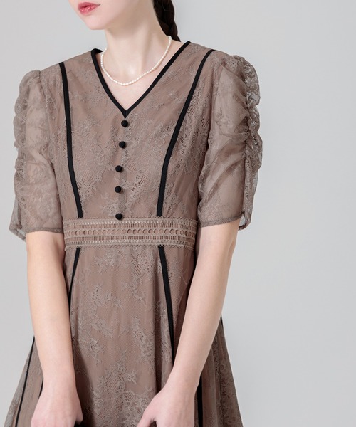 「Leja」 半袖ワンピース SMALL ブラウン レディース_画像7