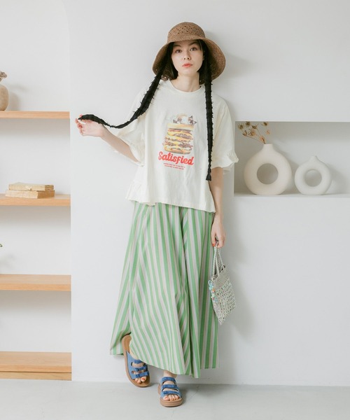 「niko and...」 半袖カットソー LARGE ネイビー レディース_画像3