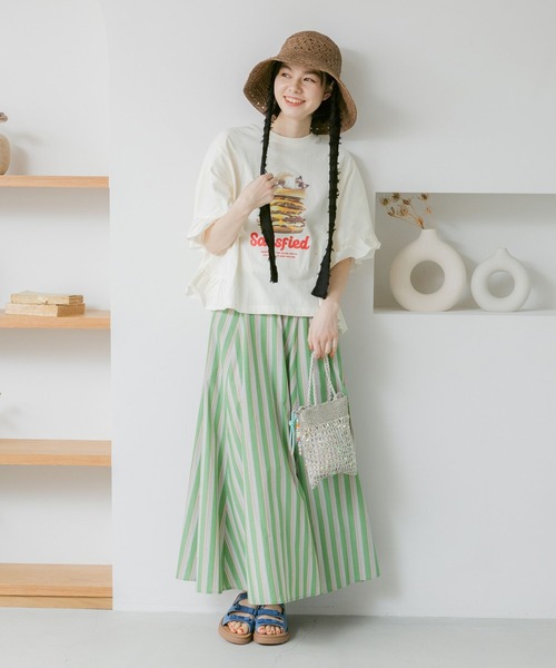 「niko and...」 半袖カットソー LARGE ネイビー レディース_画像4