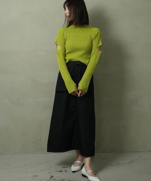 「MUGLA」 スカート MEDIUM カーキ レディース_画像3