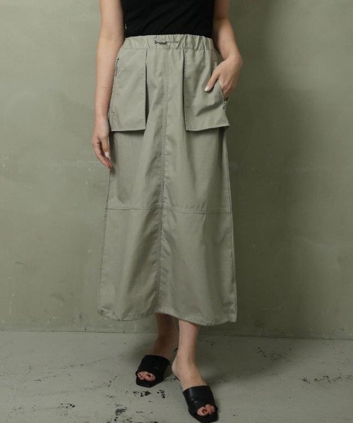 「MUGLA」 スカート MEDIUM カーキ レディース_画像4
