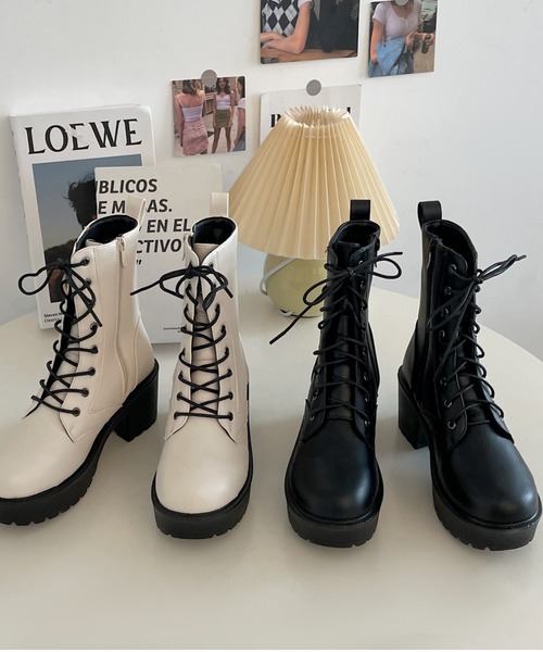 「Shoes in Closet」 ショートブーツ S アイボリー レディース_画像4