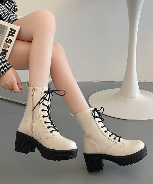 「Shoes in Closet」 ショートブーツ S アイボリー レディース_画像5