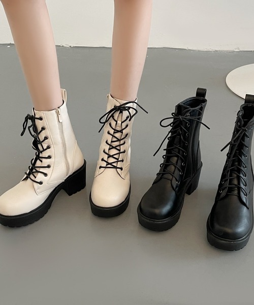 「Shoes in Closet」 ショートブーツ S アイボリー レディース_画像9