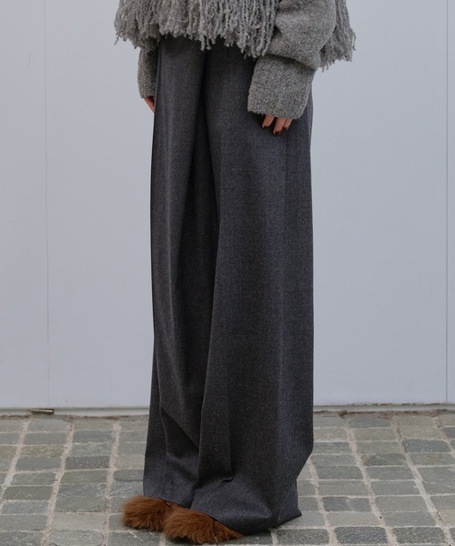 LE CIEL BLEU（ルシェルブルー） パンツ ラップフロントトラウザー