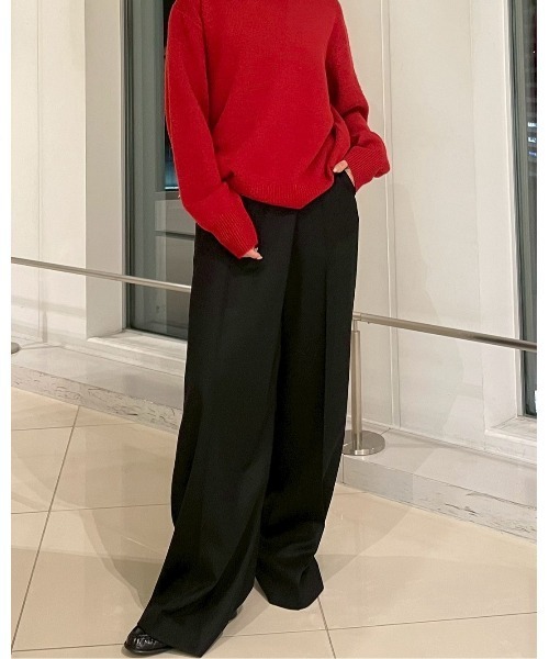 LE CIEL BLEU（ルシェルブルー） パンツ ラップフロントトラウザー