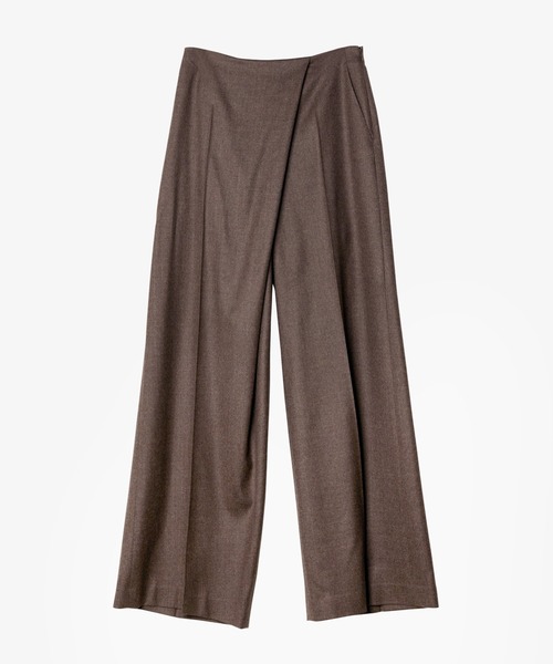 LE CIEL BLEU（ルシェルブルー） パンツ ラップフロントトラウザー