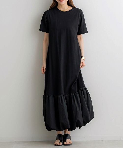 「NOAHL」 半袖ワンピース FREE ブラック レディース_画像2