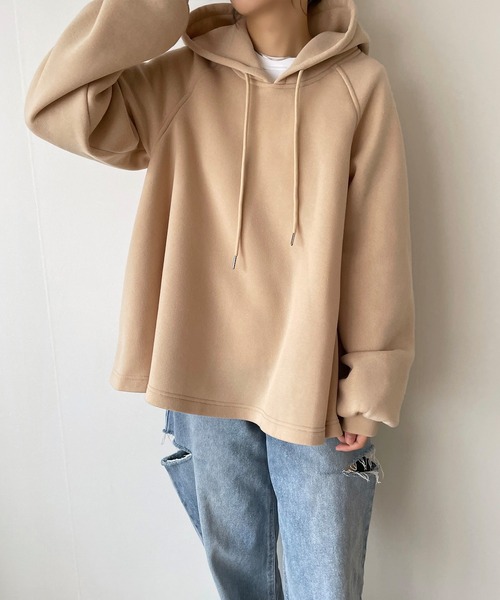 「JUNOAH」 プルオーバーパーカー LARGE ブラック レディース_画像6