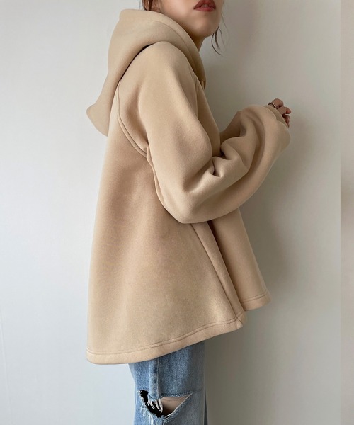 「JUNOAH」 プルオーバーパーカー LARGE ブラック レディース_画像8