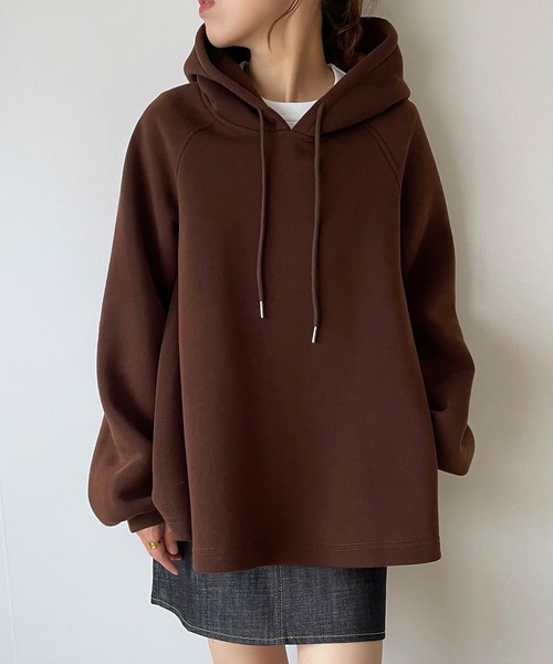 「JUNOAH」 プルオーバーパーカー LARGE ブラック レディース_画像9