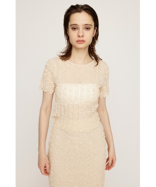 「SLY」 半袖ニット FREE アイボリー レディース_画像8