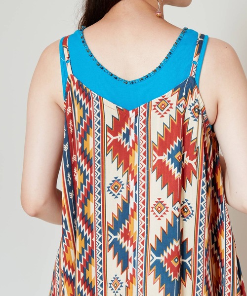 「チャイハネ」 キャミソールワンピース FREE パープル レディース_画像8