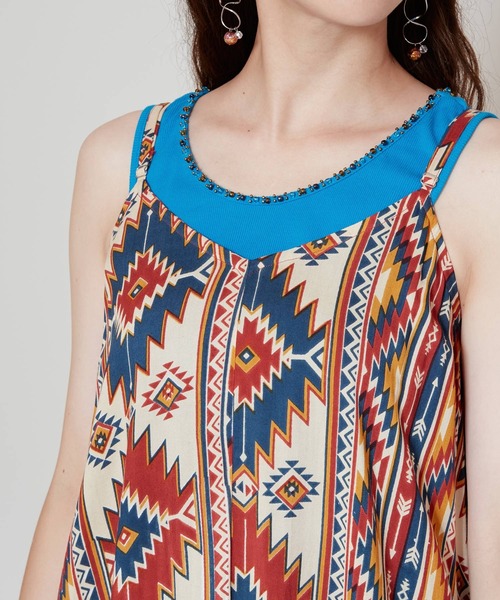 「チャイハネ」 キャミソールワンピース FREE パープル レディース_画像9